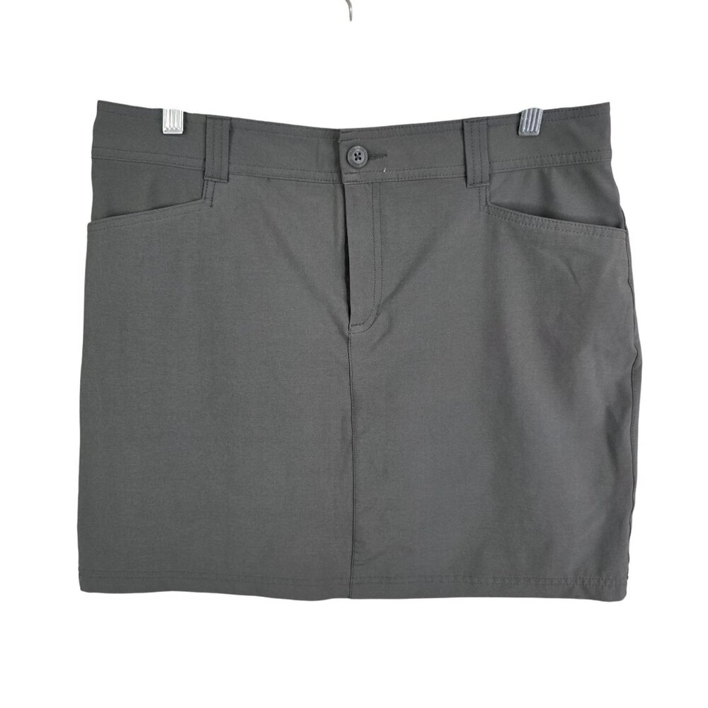 Womens Eddie Bauer Gray Stretch Skort Polyester Blend Lightweight Stretch 10